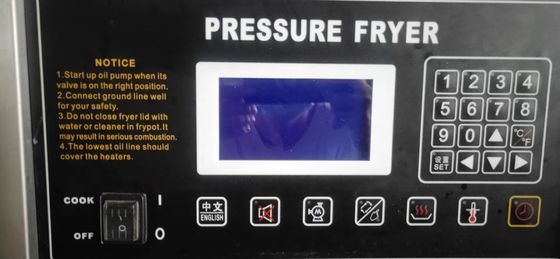 LCD Panel Electric Commercial Vertical With Filtration Chicken Pressure Fryer