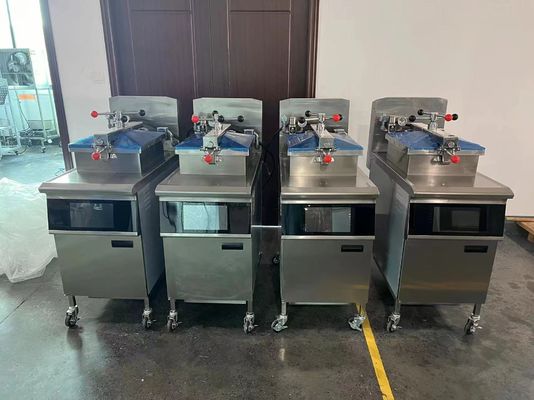 PFE-1000 Smart Touch Panel  Electric Vertical Chicken Broaster Pressure Fryer With Filtration