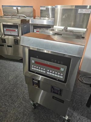 Gas Heating 220V Digital Computer Panel One Pot Two Baskets Open Deep Fryer