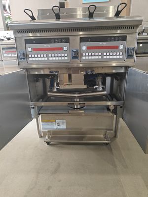 28.6kw Double Tank Big Capacity Digital Computer Panel Electric&gas Chips Open Fryer Machine