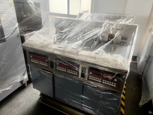 Digital Computer Panel Three Pots Six Baskets Open Deep Fryer With Filtration