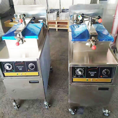 Mechanical Panel 304 SUS Gas Heating Chicken Pressure Fryer With Oil Filtration