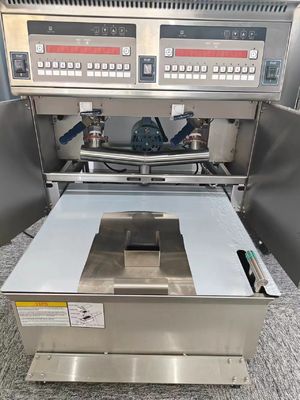 Auto Lift Electric Double Pots 28KW Chips Open Fryer With Oil Filter System