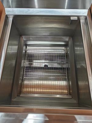 Gas Heating 220V Digital Computer Panel One Pot Two Baskets Open Deep Fryer