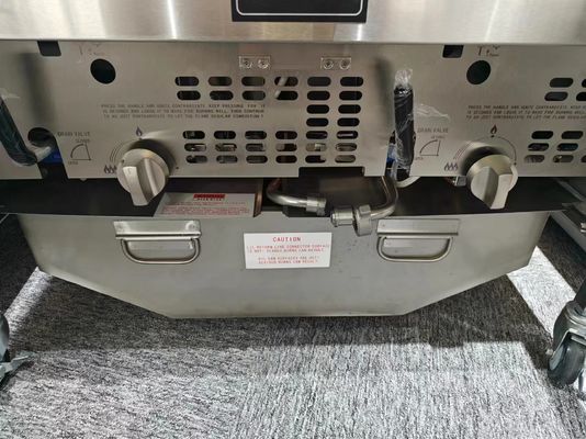 220V Digital Computer Panel Two Pots Four Baskets Open Deep Fryer With Filtration