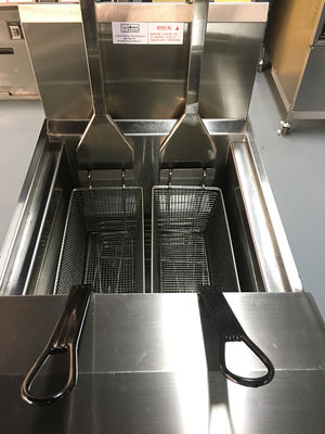 Auto Lift&Down One Pot Two Baskets Gas Heating Chips Open Deep Fryer