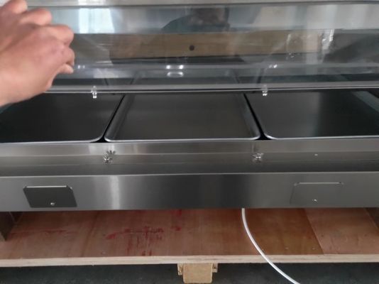 Horizontal Type Two Layer 220V KFC style Warming Showcase