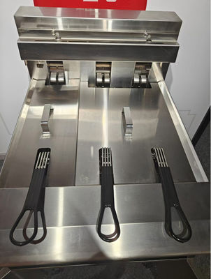 Smart Touch Panel 21.4KW 380V With Ce Certification With Oil Filtration Electric Open Deep Fryer