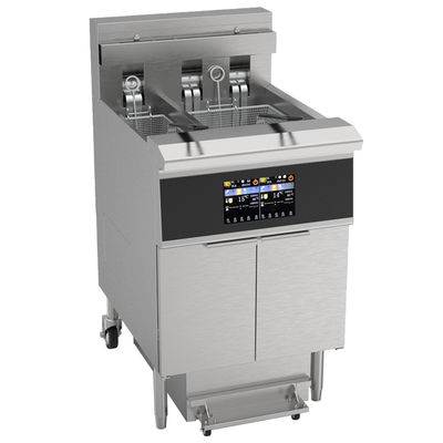 Smart Touch Panel 21.4KW 380V With Ce Certification With Oil Filtration Electric Open Deep Fryer