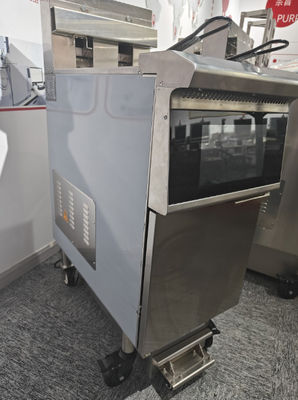 One Pot Two Baskets Smart Touchscreen Panel 14KW 380V Electric Open Deep Fryer