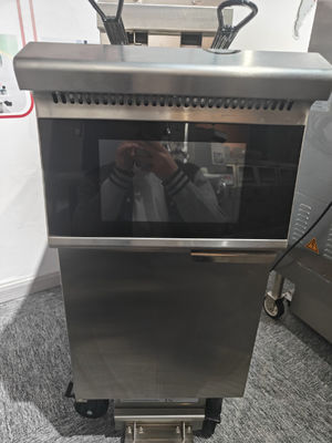 One Pot Two Baskets Smart Touchscreen Panel 14KW 380V Electric Open Deep Fryer