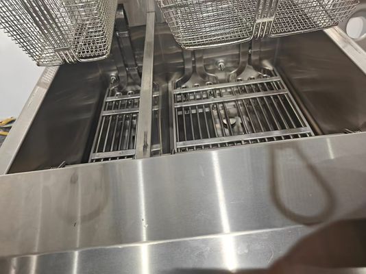 21.4KW Double Tank 11.6L+21.5L Digital Computer Panel Electric Chips Open Fryer Machine