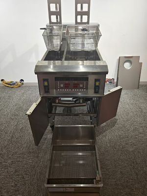21.4KW Double Tank 11.6L+21.5L Digital Computer Panel Electric Chips Open Fryer Machine