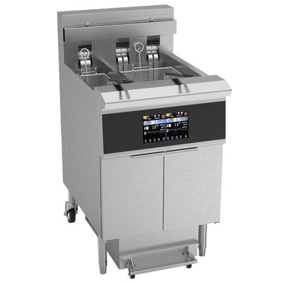 Electric Two Pots 3 Baskets Touchscreen Panel With Oil Filter System Fryer