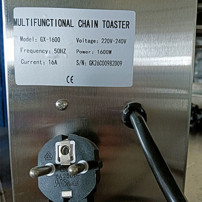 1.6kW Bun Toaster Machine For Fast Food Restaurants