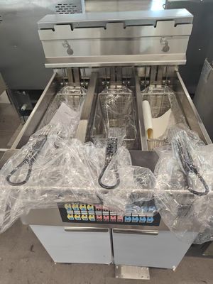 3 Pots 3 Baskets 21KW Electric Digital Open Fryer