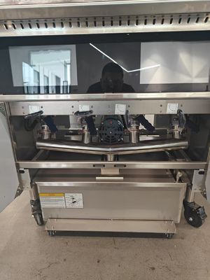 Professional Touchscreen smart panel 4tank 4baskets 28KW 304SUS Electric Chips Open Fryer