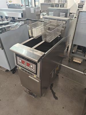 Two Pots Two Baskets Electric Oil Open Fryer With Oil Filtration
