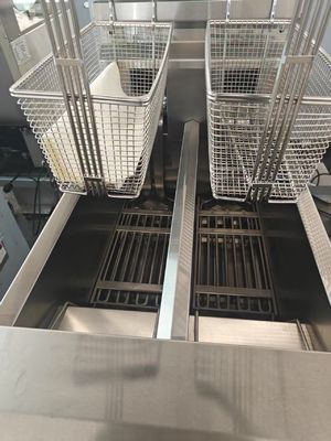 Two Pots Two Baskets Electric Oil Open Fryer With Oil Filtration