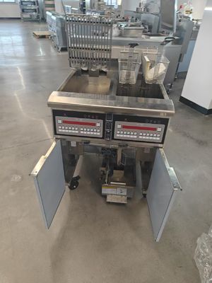 380V 28kw Double Tanks Four Baskets Digital Panel Electric & Gas Chips Open Fryer Machine 15L*2