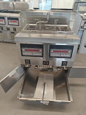 OFG-322 Digital Computer Panel Two Pots Four Baskets Automatic Deep Fryer Machine GAS Open Deep Fryer