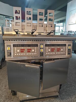 OFE-H413 Auto Lift 4 Pots 4 Baskets Digital Computer Panel With Oil Filter System 28kw Electric&Gas Open Deep Fryer