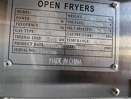 OFG-226 Two Pot Two Big Basket Big Capacity Digital Computer Panel Gas Chips Open Fryer