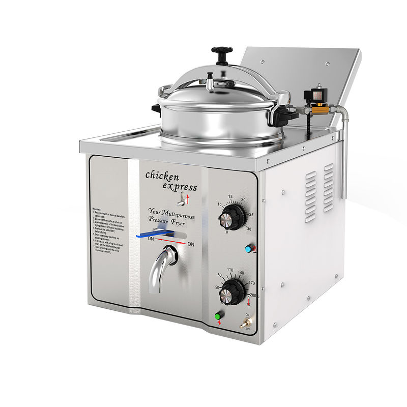 Mechanical Panel 16L 3KW 220V/110V Chicken Express Table Top Pressure Fryer