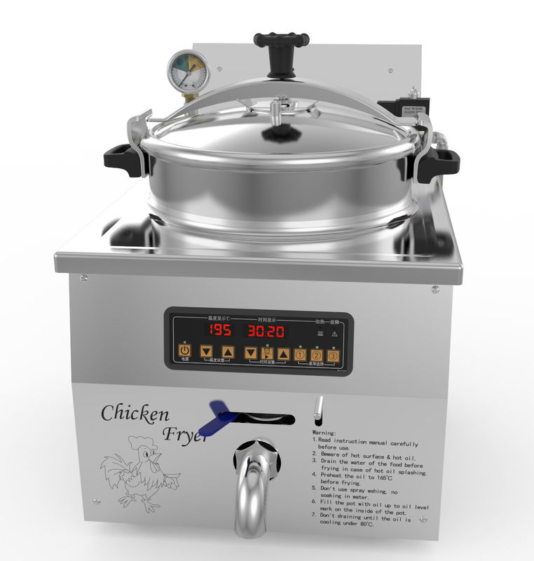 Digital Panel 16L 3KW 220V/110V Chicken Express Counter Top Pressure Fryer