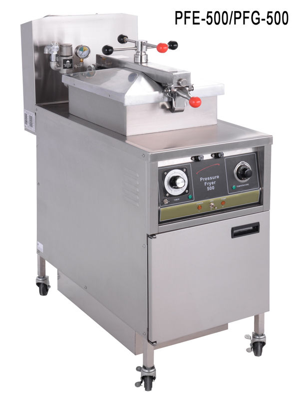 Mechanical Panel 304 SUS Gas Heating Chicken Pressure Fryer With Oil Filtration