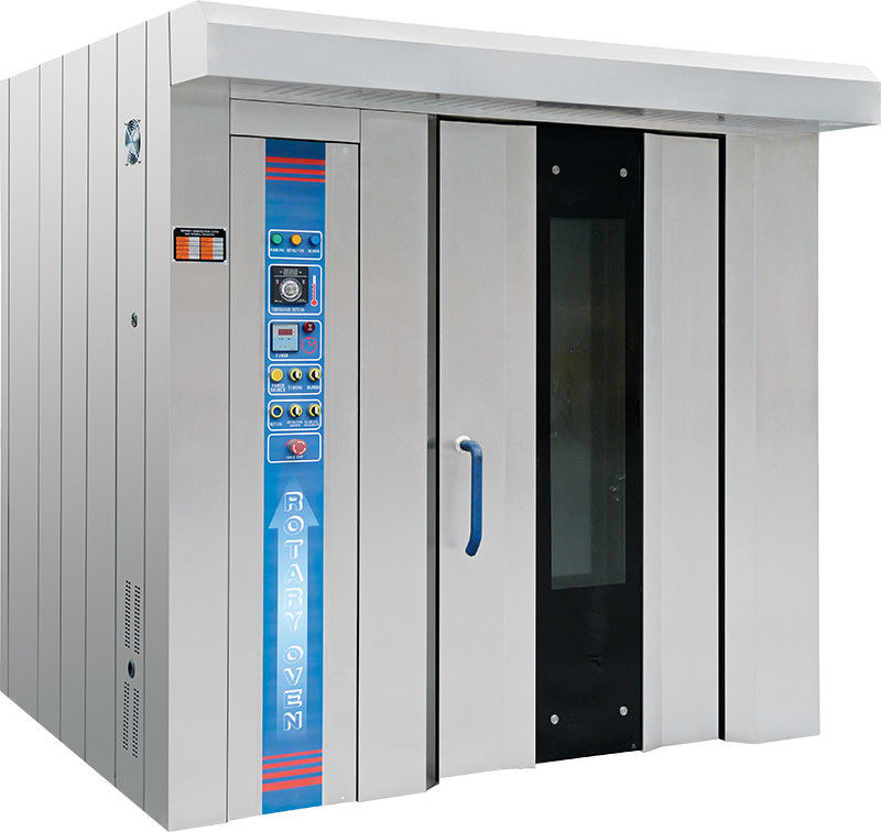 Electric Gas Diesel Oil 380V/220V 32 Trays Bakery Rotary Oven With Trays And Trollery