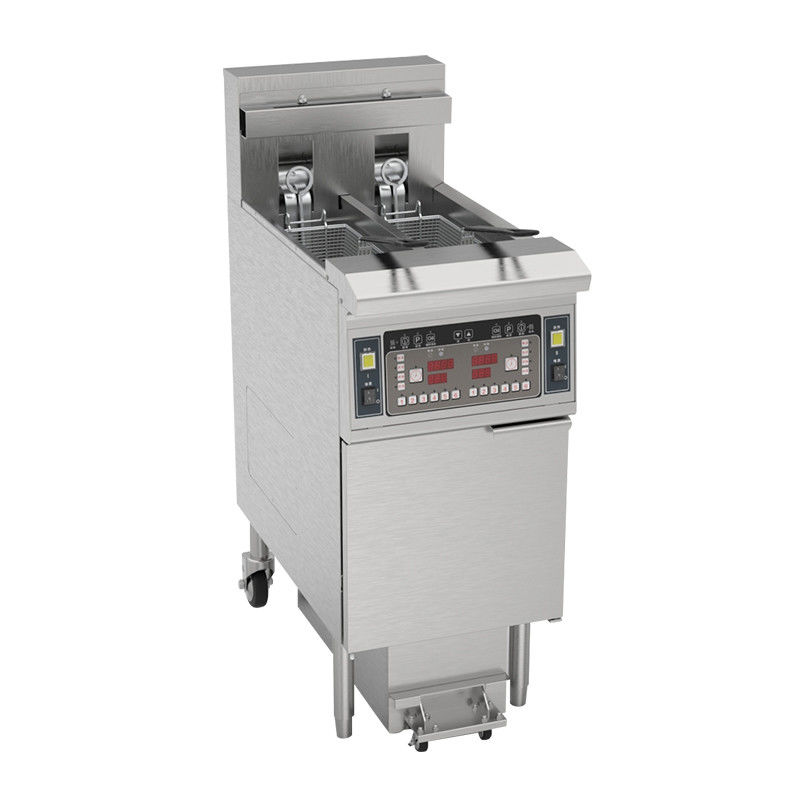 Two Pots Two Baskets 7.5L*2 Small Capacity 14kw Save Oil Electric Open Fryer With Oil Filtration